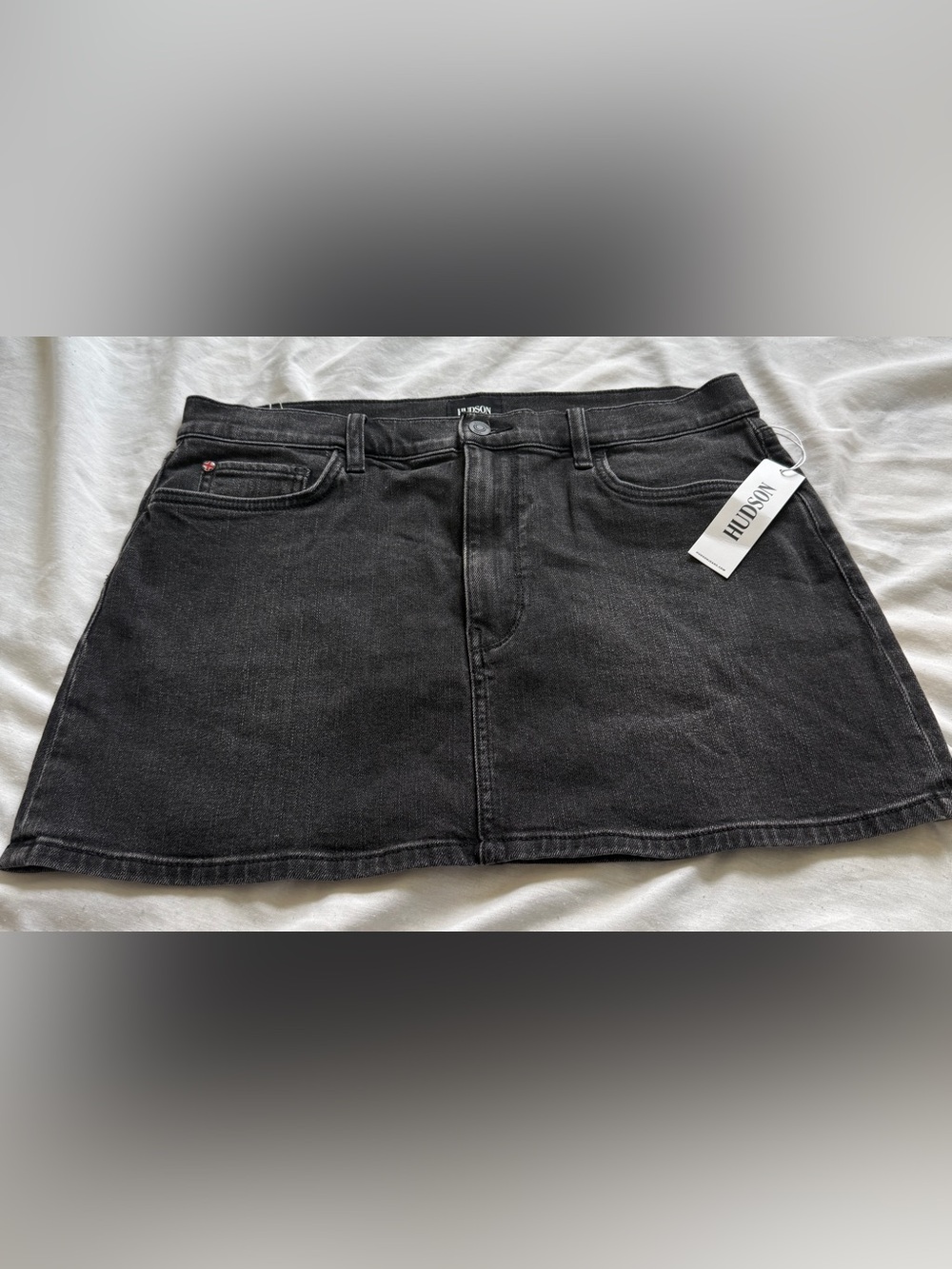 Hudson Jeans Black Denim Mini Skirt